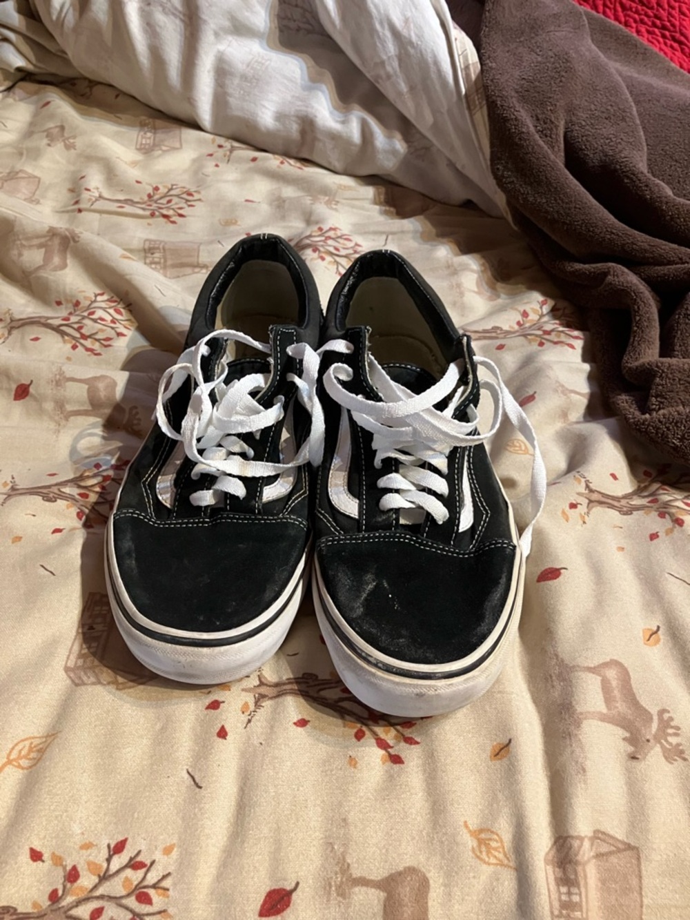 Vans Black and White Classic Old Skool Sneakers